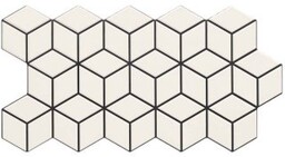 Gres szkliwiony hiszpański Realonda RHOMBUS SNOW mat 26,5x51