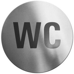 Tabliczka informacyjna samoprzylepna - WC