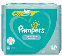 Pampers Fresh Clean Chusteczki nawilżane, 6x 52szt.