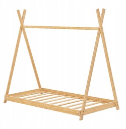 Łóżko Dziecięce TiPi 80x160 Drewniane bambusowe Do Pokoju