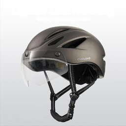 Kask Rowerowy ODOLAND Lekki Okulary Przeciwsłoneczne Wentylowany SZARY