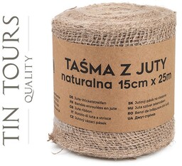 NATURALNA TAŚMA Z JUTY 15 cm x 25