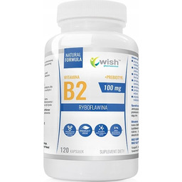 Suplement diety, Wish, Witamina B2 Ryboflawina Prebiotyk, 120