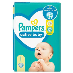 Pampers Active Baby pieluszki rozmiar 1, 43szt. ->