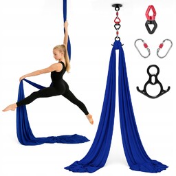 Szarfa akrobatyczna aerial silk 7 m Niebieska