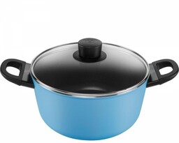 Ballarini Garnek 2H Z Pokrywką 24 Cm Niebieski