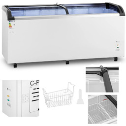 Zamrażarka skrzyniowa przeszklona do lodów mrożonek 545 l