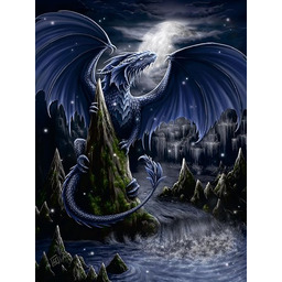 Ravensburger 12000731 - Czarny smok - puzzle 1500