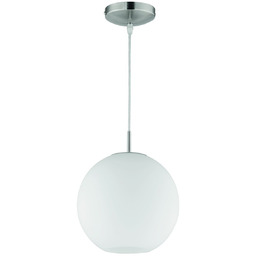Lampa wisząca nowoczesna z białym kloszem do kuchni