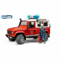 Bruder Wóz strażacki Land Rover ze strażakiem, 28