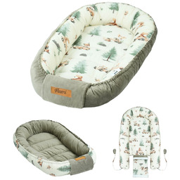 Kokon niemowlęcy Flumi dwustronne gniazdko dla dzieci, beżowy