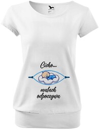 Koszulka ciążowa Cicho... Maluch odpoczywa