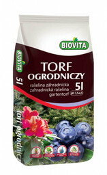 Torf ogrodniczy kwaśny Biovita 5 L pH 3,5-4,5