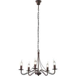 Lampa wisząca żyrandol rdzawy retro 5-punktowy COUNTRY R1198-24