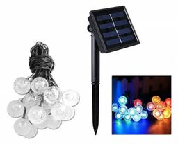 Girlanda ogrodowa solarna 20 LED RGB 485 cm