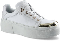 Białe Sneakersy Carinii Modne Buty Damskie Półbuty