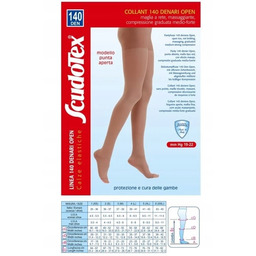Rajstopy gładkie Scudotex 593 140den bezbarwny beżowy rozmiar