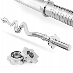 Gryf mocno łamany 120cm 30mm chromowany sztanga śrubowy