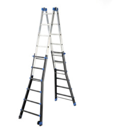 Drabina aluminiowa przegubowa teleskopowa Gierre 6+6 wielofunkcyjna
