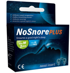 NoSnore Plus, wkładki do nosa, rozmiar M x