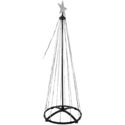 CHRISTMAS DECORATION Choinka 154LED RGB 150 cm Czarny