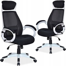 Fotel Gamingowy Obrotowe Krzesło Tapicerowane Szary/Czarny Q-409 Signal