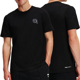 Karl Lagerfeld t-shirt męski czarny klasyczny logo 240M1700-999