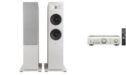 DENON PMA-600NE s + JBL STAGE 260F latte