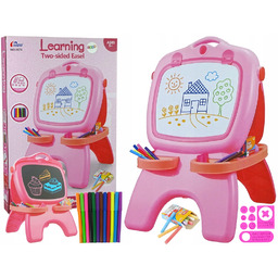 Tablica Dwustronna Magnetyczna Kredowa Różowa