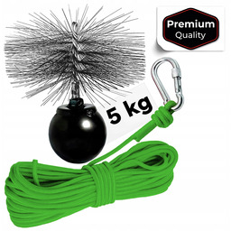 zestaw do czyszczenia komina Kula 5kg 12m szczotka