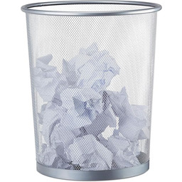 Relaxdays Metalowy kosz na papier, duży kosz