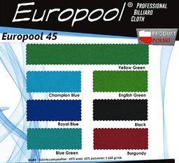 Sukno bilardowe - Europool 45- różne kolory