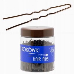 Kokówki / szpilki karbowane fryzjerskie 7.5 cm BRĄZ