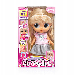 Lalka City Girl Bayer Design Wielkie Oczy dźwięk