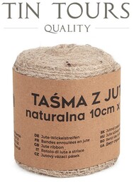 DEKORACYJNA TAŚMA Z JUTY 10 cm x 10