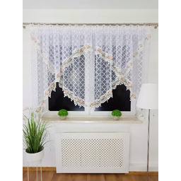 Dwuwarstwowa Firana Z Gipiurą Firanki Białe Z Markizety