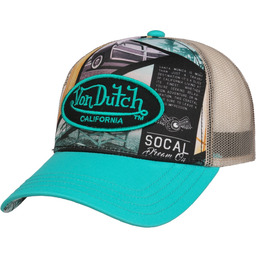 Czapka Trucker South California by Von Dutch, turkusowy,
