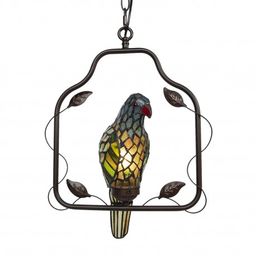Lampa Sufitowa Tiffany z Ptaszkiem Clayre & Eef