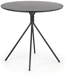 Stół okrągły Fondi 80x75 cm, czarny mat