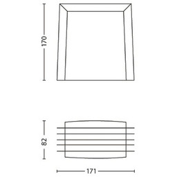 Philips Kinkiet zewnętrzny Shades, możliwość ściemniania, aluminiowy /