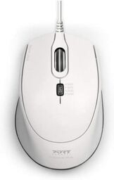 Port Connect Silent, mysz USB, cicha, biała