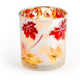H&H Szklane drzwi tealight, biały wystrój klonu, 7x8cm,