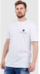 PHILIPP PLEIN Biały t-shirt męski Round neck ss