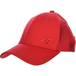 4F H4L20-CAD005-62S Czapka Damska Z Daszkiem, Czerwony