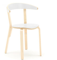 Drewniane krzesło do stołówki LINUS, 450 mm, brzoza,