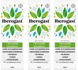 Zestaw 3x IBEROGAST płyn na niestrawność żołądka, 50