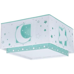 Dziecięca lampa sufitowa Dalber Moonlight Moon and Green