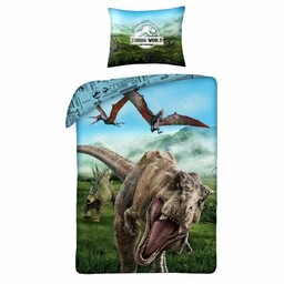 Halantex Pościel bawełniana 140x200 Jurassic World Park Jurajski