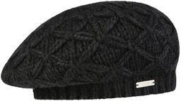 Beret z Dzianiny Annelie by Seeberger, czarny, One