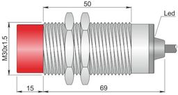 Czujnik indukcyjny 30 mm SI30-CE15 PNP NC
